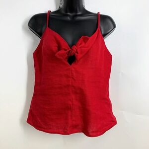 Reformation Women's Linen Knot Front Sleeveless Casual Tank Top‎ Size XS